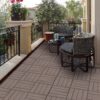 Wood Plastic Composite Deck Tiles (Set of 20), Sustainable Composite Decking Resist Rust, Water, Weather, Easy To Diy & Maintain, Ideal For Patios, Balconies, Rooftops - Light Coffee - Image 6