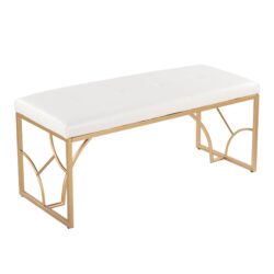 Constellation - Contemporary Bench - Gold / White