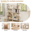 Vintage Industrial Style 5 Tier Large Bookshelf - White - Image 9