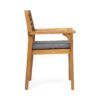 Outdoor Dining Chair With Slat Back And Acacia Wood Frame (Set of 2) - Gray / Teak - Image 9