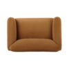 Sway - Upholstered Loveseat With Wood Legs And Round Arms - Yellow - Image 9