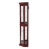 Corner Curio Cabinet With Lights, Adjustable Tempered Glass Shelves, Mirrored Back, Display Cabinet (E26 Light Bulb Not Included) - Cherry - Image 16
