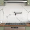 Modern Design Wall Mount Pot Filler Faucet With Dual Handles - Matte Black - Image 10