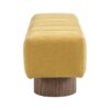 Upholstered Entryway Bench Ottoman - Yellow - Image 6