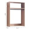 Devi - Wall Mounted Wood Closet System With Modular Units - Oak - Image 3