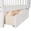 Full Over Full Bunk Bed With Ladders And 2 Storage Drawers - White - Image 9