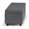 Hamilton - Storage Ottoman - Slate Gray - Image 3