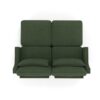 Stylish 2 Seater Sofa With Ottoman And Lumbar Pillows Ergonomic Design - Green - Image 23