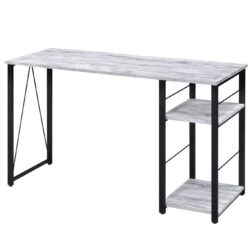 Vadna - Writing Desk - Antique White / Black