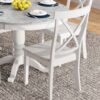 5 Pieces Dining Table And Chairs Set For 4 Persons, Kitchen Room Solid Wood Table With 4 Chairs - White - Image 9