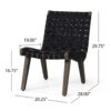 Lounge Chair With Stunning Rope Weave Design, (Set of 2) - Black - Image 3