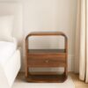 Curved Edge Nightstand - Chestnut - Image 11