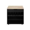 Kitchen Pantry Storage Cabinet, Modern Buffet Cabinet With Kitchen Cart, Tall Kitchen Hutch Cabinet With Microwave Stand, Food Pantry Cabinet With 3 Rattan Doors And Adjustable Shelves - Black - Image 25