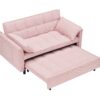Folding Sofa Bed With Adjustable Back Access To Sofa Recliner Single Bed Adult Modern Chair Bed - Pink - Image 8