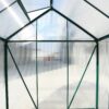 6.3'x4.2'x7' Polycarbonate Greenhouse, Heavy Duty Outdoor Aluminum Walk-In Green House Kit With Rain Gutter, Vent And Door For Backyard Garden - Green - Image 9