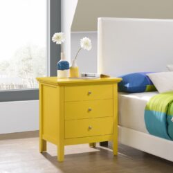 3 Drawer Nightstand - Yellow
