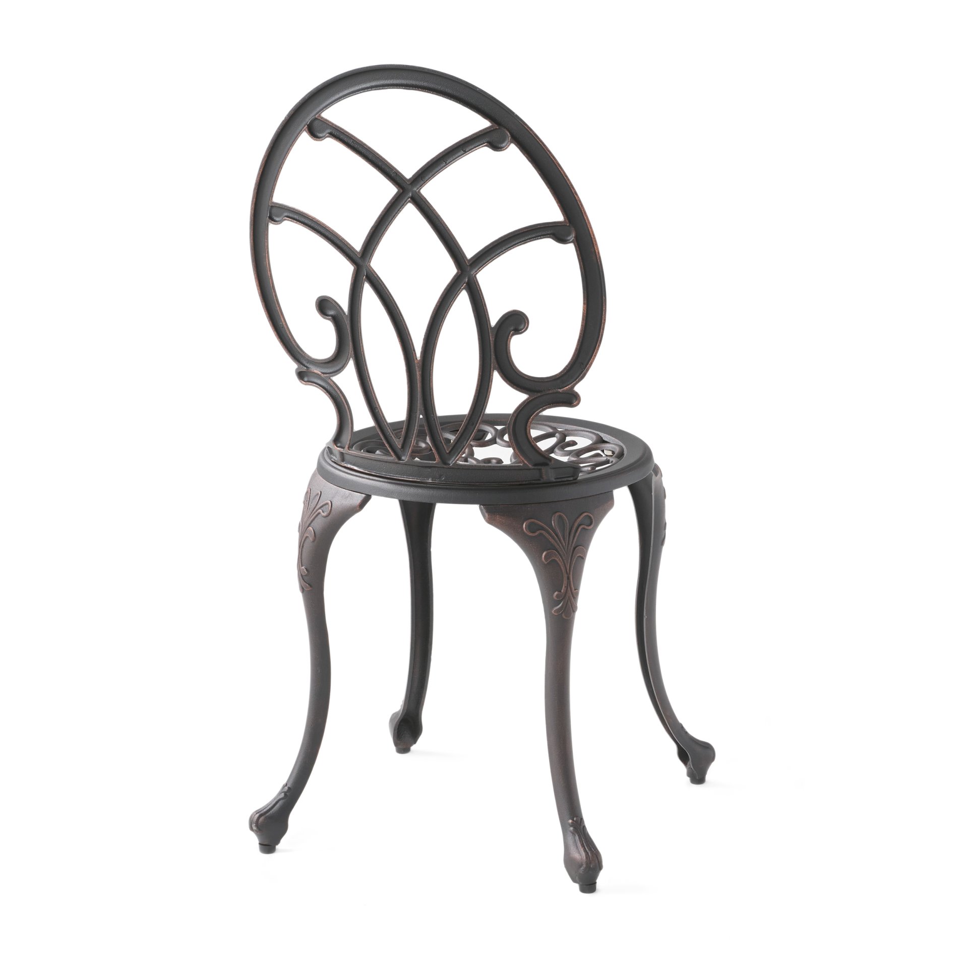 Charleston 3 Pieces Cast Bistro Set - Copper - Image 11
