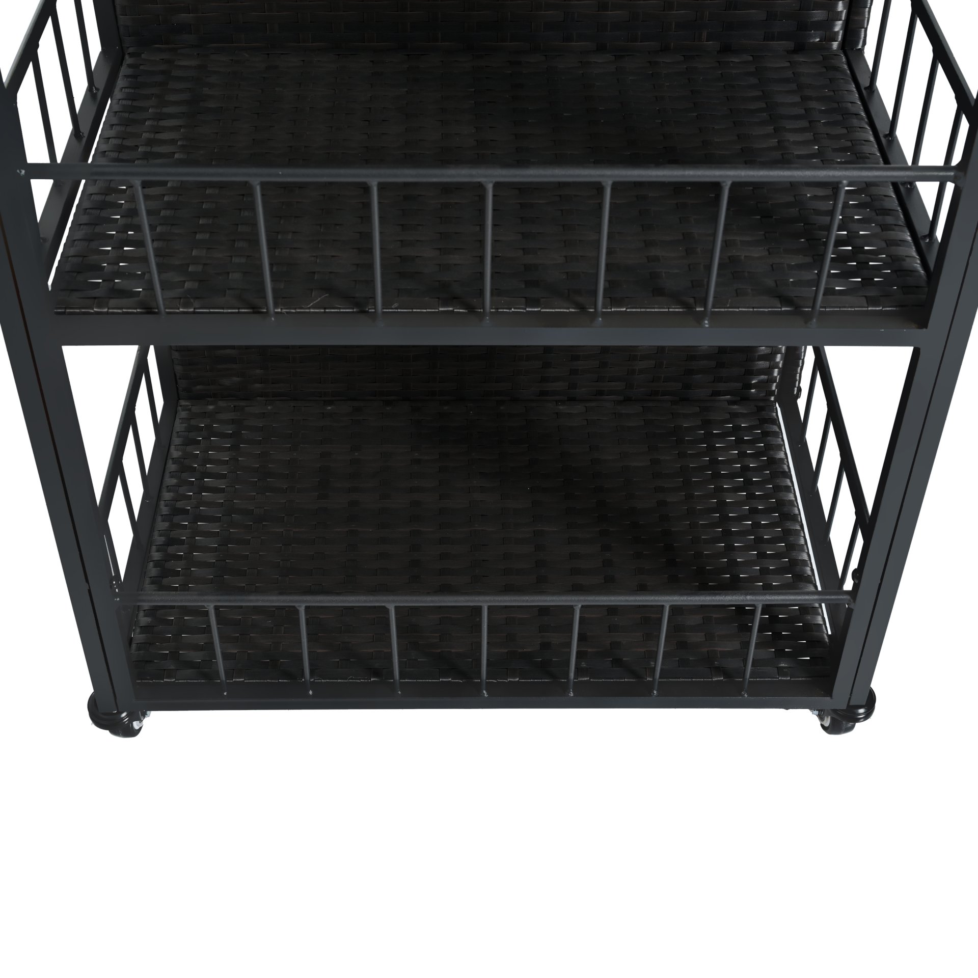 Outdoor Kitchen Island With Storage, Cooking Station, Grill Cart, Foldable Tabletop, And Bottle Opener - Dark Brown - Image 20