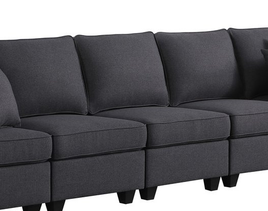 Cooper - 5 Seater Sofa With Cupholder - Dark Gray - Image 5