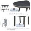 Modern Farmhouse 5 Piece Wood Dining Table Set With Extendable Round Table And 4 Chairs - Gray - Image 10