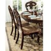 Elegant Style Beautiful Side Chairs 2 Piece Set Cherry With Tipping Fabric Upholstered Traditional Dining Furniture - Cherry - Image 8