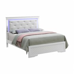 Full Elegant Bed - Silver Champagne