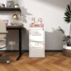 Premium 2 Drawer File Cabinet With Lock, Metal Vertical Design, A4 Legal / Letter Size, Steel, Compact Dimensions - White - Image 2