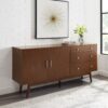 Mid-Century Modern Minimalist 2 Door Sideboard - Walnut - Image 5
