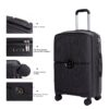 Expandable Hardshell Suitcase Double Spinner Wheels Pp Luggage Sets Lightweight Durable Suitcase With Tsa Lock, 3 Piece Set (20/24/28) - Black - Image 4