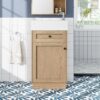 Bathroom Vanity With Reversible Resin Sink, Cabinet & Zinc Alloy Handles - Wood - Image 4