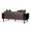 Contemporary Oversized Loveseat Upholstery And Accent Pillows - Dark Brown - Image 7