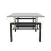 Rectangle Coffee Table, Modern Side Center Tables For Furniture - Black / Clear - Image 5