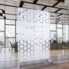 Outdoor & Indoor Privacy Screen Metal Privacy Screen, Freestanding Decorative Privacy Screen For Deck Balcony, Privacy Fence Panels - White - Image 12