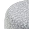 Bayley - Round Braided Pouf - Blue / Natural - Image 3