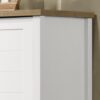 Claire - Storage Cabinet With Oak Accent Finish And Framed Slatted Panel Design - White - Image 6