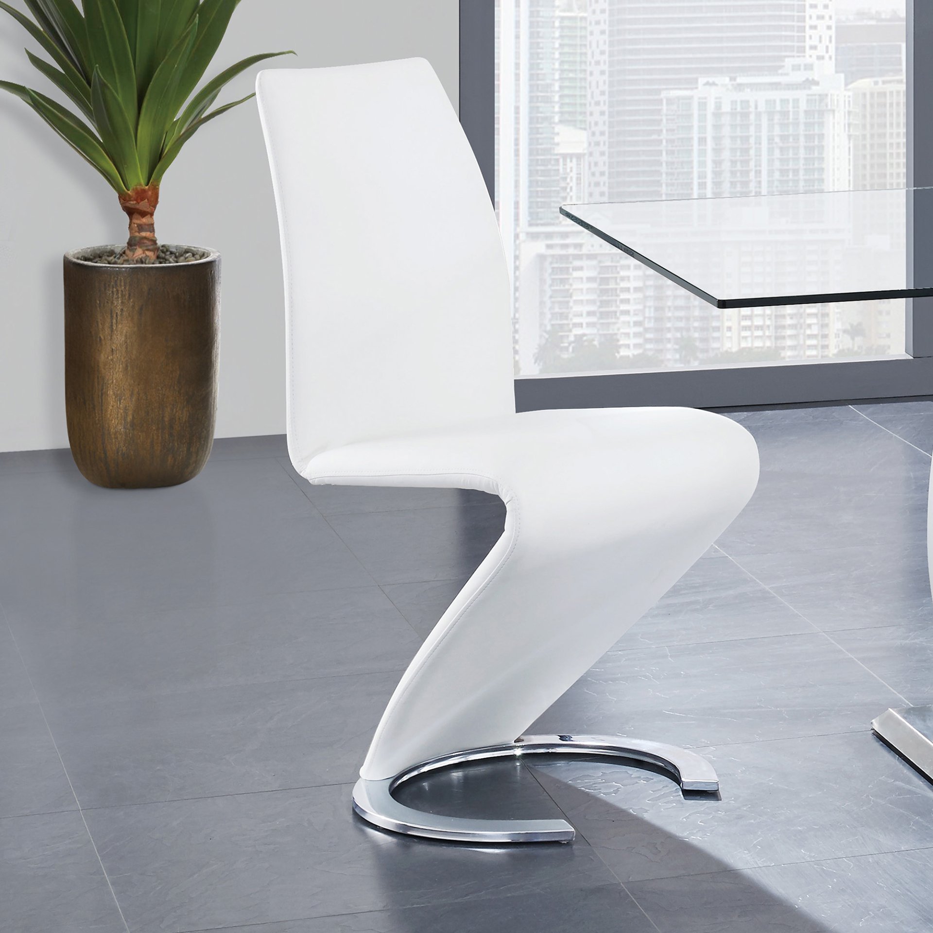 Marcus - Horseshoe Dining Chairs (Set of 2) - White - Image 8