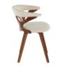 Gardenia - Mid-Century Modern Dining / Chair With Swivel - Walnut / Cream - Image 2