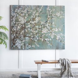 Saison Cherry Blossom Canvas Print, Wall Decor For Living Room (Set of 4) - Multicolor
