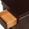 Contemporary Louis Philip Cherry Chest With Five Drawers Solid Wood Ample Storage - Cherry - Image 4