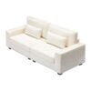Modern Fabric Sofa With Plush Cushions, Sleek Arm Design, Solid Wood Frame - Beige - Image 5