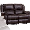 Zuriel - Synthetic Leather Recliner Loveseat - Brown - Image 7