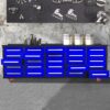 Workbench With Storage Drawers (25 Drawers) - Blue - Image 2