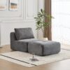 Compressed Sofa, Single Chaise Longue, Movable Ottoman For Living Room - Gray - Image 10