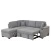 Sleeper Sofa Bed, 2 In 1 Pull Out Sofa Bed L Shape Couch With Storage Ottoman For Living Room, Bedroom Couch And Small Apartment - Gray - Image 11