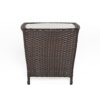 Trenton - Outdoor Side Table With Glass Top - Brown Rattan - Image 7