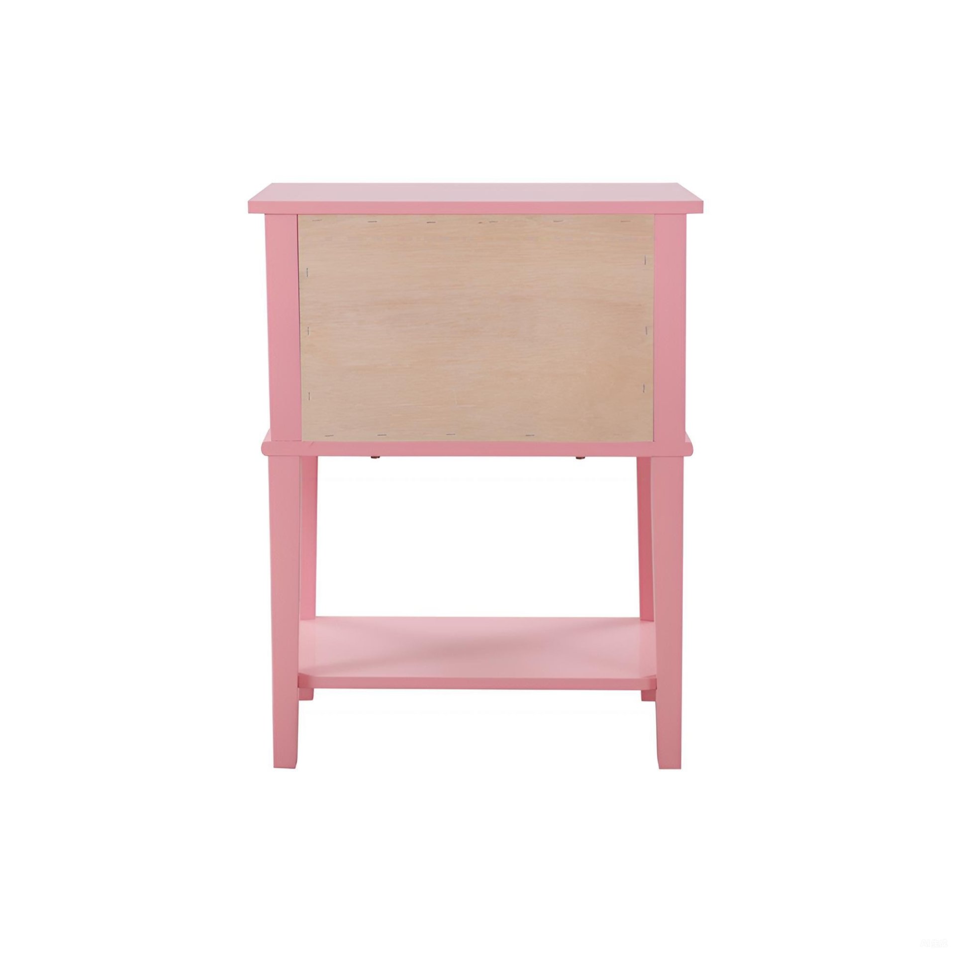 Vibrant Contemporary Nightstand - Pink - Image 5