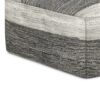 Mathis - Square Woven Outdoor / Indoor Pouf - Gray / White - Image 2