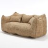 Comfortable Dual Beanbag Chair With High Resilience Foam Core For 2 People In Coffee - Coffee - Image 16