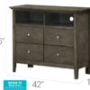 Charming TV Media Chest - Gray - Image 5
