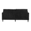 Mid Century Modern Chenille Fabric Loveseat Sofa With Brown Wood Feet, 2 Seat Upholstered Couch For Living Room Or Bedroom - Black - Image 16